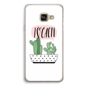 CaseCompany I love cacti: Samsung Galaxy A3 (2016) Transparant Hoesje