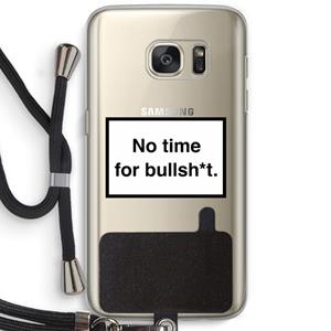 CaseCompany No time: Samsung Galaxy S7 Transparant Hoesje met koord