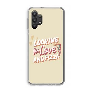 CaseCompany Pizza is the answer: Samsung Galaxy A32 5G Transparant Hoesje