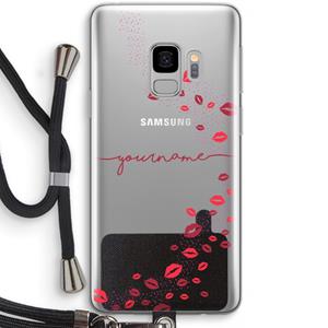 CaseCompany Kusjes: Samsung Galaxy S9 Transparant Hoesje met koord