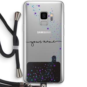 CaseCompany Sterren: Samsung Galaxy S9 Transparant Hoesje met koord