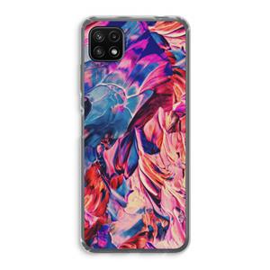 CaseCompany Pink Orchard: Samsung Galaxy A22 5G Transparant Hoesje