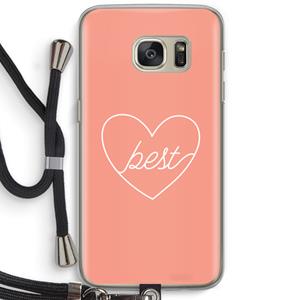 CaseCompany Best heart: Samsung Galaxy S7 Transparant Hoesje met koord