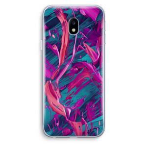 CaseCompany Pink Clouds: Samsung Galaxy J3 (2017) Transparant Hoesje