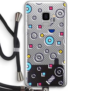 CaseCompany 8-bit N°9: Samsung Galaxy S9 Transparant Hoesje met koord