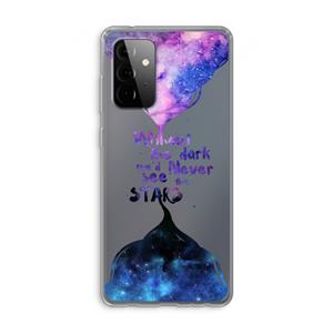 CaseCompany Stars quote: Samsung Galaxy A72 Transparant Hoesje