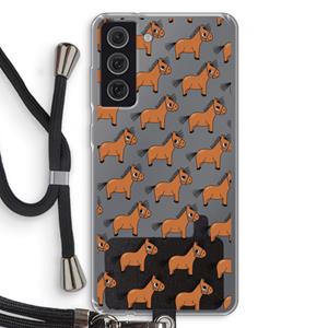 CaseCompany Pony: Samsung Galaxy S21 FE Transparant Hoesje met koord