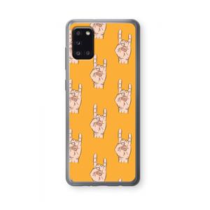 CaseCompany Rock: Samsung Galaxy A31 Transparant Hoesje