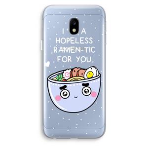 CaseCompany I'm A Hopeless Ramen-Tic For You: Samsung Galaxy J3 (2017) Transparant Hoesje