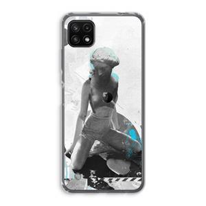 CaseCompany I will not feel a thing: Samsung Galaxy A22 5G Transparant Hoesje