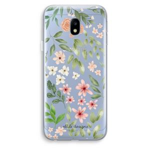 CaseCompany Botanical sweet flower heaven: Samsung Galaxy J3 (2017) Transparant Hoesje