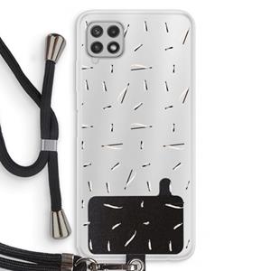 CaseCompany Hipster stripes: Samsung Galaxy A22 4G Transparant Hoesje met koord