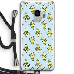 CaseCompany Bananas: Samsung Galaxy S9 Transparant Hoesje met koord