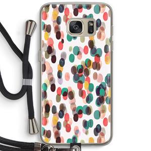 CaseCompany Tropical Dots: Samsung Galaxy S7 Transparant Hoesje met koord