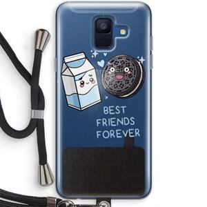 CaseCompany Best Friend Forever: Samsung Galaxy A6 (2018) Transparant Hoesje met koord