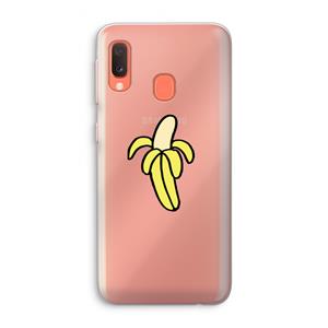 CaseCompany Banana: Samsung Galaxy A20e Transparant Hoesje