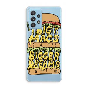 CaseCompany Big Macs Bigger Dreams: Samsung Galaxy A73 Transparant Hoesje