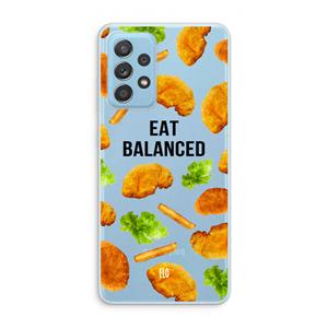 CaseCompany Eat Balanced: Samsung Galaxy A73 Transparant Hoesje