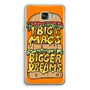CaseCompany Big Macs Bigger Dreams: Samsung Galaxy A5 (2016) Transparant Hoesje