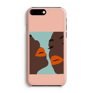 CaseCompany Orange lips: iPhone 8 Plus Volledig Geprint Hoesje