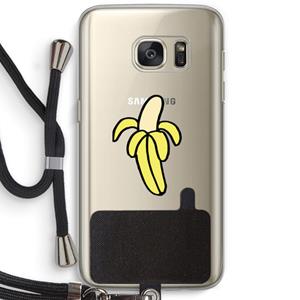 CaseCompany Banana: Samsung Galaxy S7 Transparant Hoesje met koord