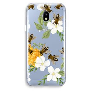 CaseCompany No flowers without bees: Samsung Galaxy J3 (2017) Transparant Hoesje