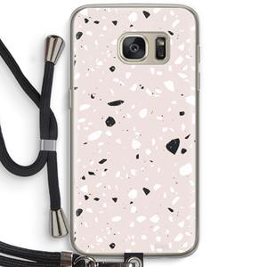 CaseCompany Terrazzo N°20: Samsung Galaxy S7 Transparant Hoesje met koord