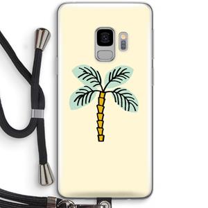 CaseCompany Palmboom: Samsung Galaxy S9 Transparant Hoesje met koord