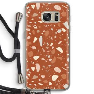 CaseCompany Terrazzo N°22: Samsung Galaxy S7 Transparant Hoesje met koord