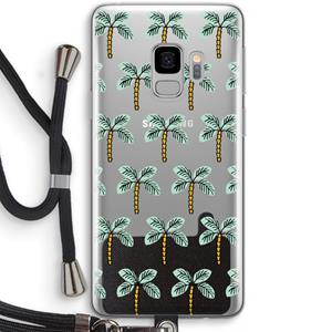 CaseCompany Paradise: Samsung Galaxy S9 Transparant Hoesje met koord