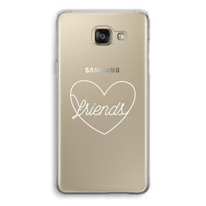 CaseCompany Friends heart pastel: Samsung Galaxy A5 (2016) Transparant Hoesje
