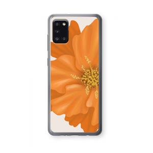 CaseCompany Orange Ellila flower: Samsung Galaxy A31 Transparant Hoesje