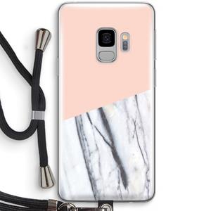 CaseCompany A touch of peach: Samsung Galaxy S9 Transparant Hoesje met koord