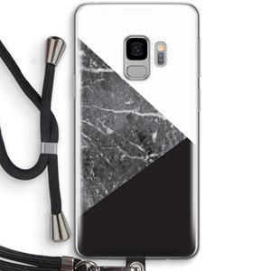 CaseCompany Combinatie marmer: Samsung Galaxy S9 Transparant Hoesje met koord