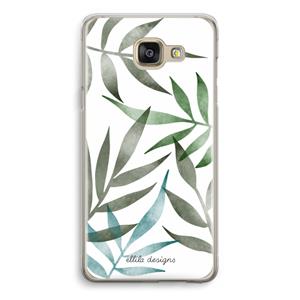 CaseCompany Tropical watercolor leaves: Samsung Galaxy A5 (2016) Transparant Hoesje
