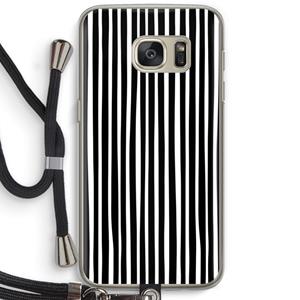 CaseCompany Stripes: Samsung Galaxy S7 Transparant Hoesje met koord