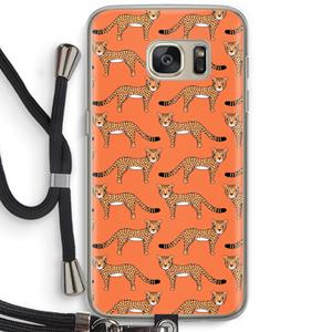 CaseCompany Cheetah: Samsung Galaxy S7 Transparant Hoesje met koord