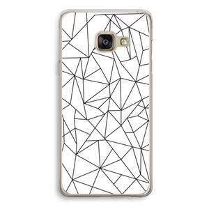 CaseCompany Geometrische lijnen zwart: Samsung Galaxy A3 (2016) Transparant Hoesje