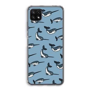 CaseCompany Narwhal: Samsung Galaxy A22 5G Transparant Hoesje