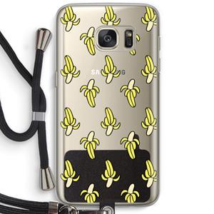 CaseCompany Bananas: Samsung Galaxy S7 Transparant Hoesje met koord