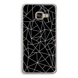 CaseCompany Geometrische lijnen wit: Samsung Galaxy A3 (2016) Transparant Hoesje