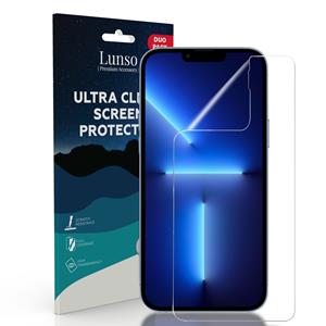 Lunso Duo Pack (2 stuks) Beschermfolie - Full Cover Screen Protector - iPhone 13 Pro Max