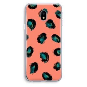 CaseCompany Pink Cheetah: Samsung Galaxy J3 (2017) Transparant Hoesje