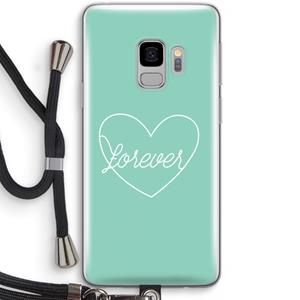 CaseCompany Forever heart pastel: Samsung Galaxy S9 Transparant Hoesje met koord