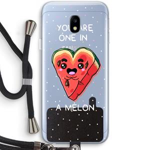 CaseCompany One In A Melon: Samsung Galaxy J3 (2017) Transparant Hoesje met koord