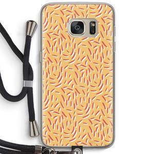 CaseCompany Camouflage: Samsung Galaxy S7 Transparant Hoesje met koord