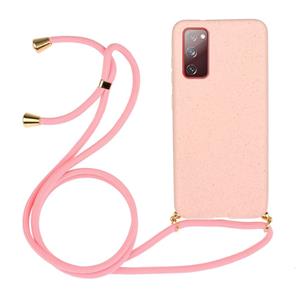 Lunso Backcover hoes met koord - Samsung Galaxy S20 FE - Roze