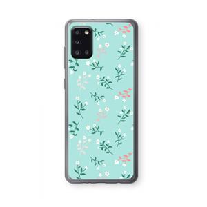 CaseCompany Small white flowers: Samsung Galaxy A31 Transparant Hoesje