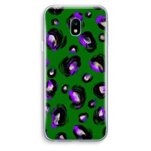 CaseCompany Green Cheetah: Samsung Galaxy J3 (2017) Transparant Hoesje
