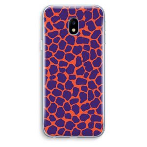 CaseCompany Purple Giraffe: Samsung Galaxy J3 (2017) Transparant Hoesje